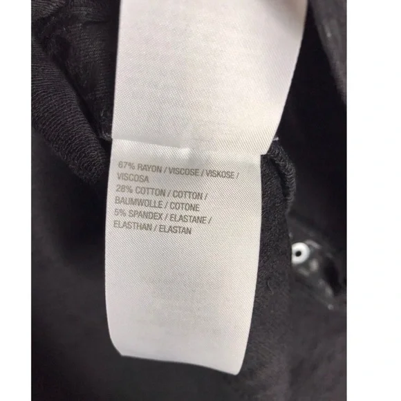 NWT Zuda Leopard Print Metallic Long Sleeve Sweatshirt Top Black Large - Picture 6 of 6